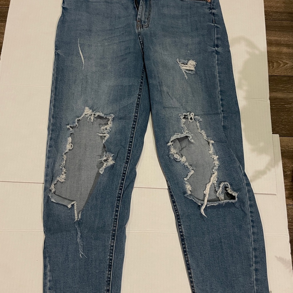 Wild Fable Blue Distressed Boyfriend Jeans